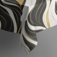 thumbnail image 5 of Black White Gold Wave Marble Pattern Square Tablecloth,Waterproof Square Table Cover,Wipeable Spillproof Washable Table Cover for Home Kitchen Party Decor 60"x60"(152x152cm), 5 of 6