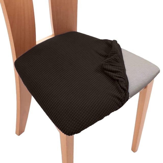Fundas Para Sillas Pack de 6 Piezas – Protectores Impermeables y Elásticos para Asientos, Ajuste Universal para Sillas de Comedor. MOD CHOCOLATE