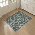 thumbnail image 3 of ODIKA 3'x5' Greenish Floral Elegance with Botanical Washable Accent Rug Timeless Design Blends Classic and Contemporary for Bedside, Nursery Room, Pet Friendly & Non-Shedding, 3 of 7