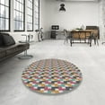 thumbnail image 3 of Ahgly Company Indoor Round Patterned Rosy Purple Novelty Area Rugs, 8' Round, 3 of 6