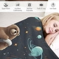 thumbnail image 3 of HENGT Sloth Blanket Gift for Kids Cute Slothes Astronaut Moon Flannel Throw Blankets Lightweight Super Soft Cozy Couch Bed Living Room Travel Christmas Birthday Decor, 3 of 6