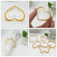 thumbnail image 3 of 2pcs Napkin Ring Acrylic Table Napkin Holder Heart Shape Party Napkin Clasp, 3 of 7