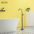 thumbnail image 3 of Boyel Living Single Handle Bath Tub Filler Faucet Freestanding Floor Mount Bathroom Bathtub Tub Spout and Water Supply Lines in Gunmetal Gray, 3 of 10