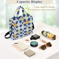 thumbnail image 4 of Flowers in Grids Corduroy Tote Bag Handbag Large Messenger Bag Shoulder Crossbody Zipper Bag Purse, 4 of 8