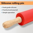 thumbnail image 2 of 12 Inch Silicone Rolling Pin for Kids Non-Stick Surface Wooden Handle \u2026, 2 of 7