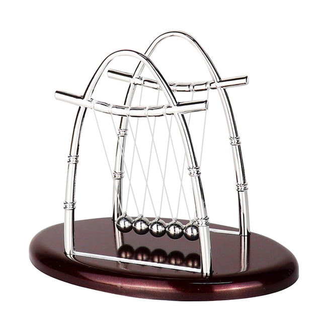 Ornamentos de ciencia para oficina, decoración infantil, juguetes educativos, estilo moderno, regalo original, para sala de estar, metal resistente, base de madera, diseño 2 niveles, para
