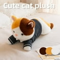 thumbnail image 2 of Weighted Soft Cat Plush Toy Body Pillow - Cute Lifelike Kitten Stuffed Animal (Clothes Removable), 2 of 7