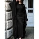 thumbnail image 4 of Vestido Islámico Elegante de Color Liso con Mangas Murciélago para Mujer. Negro XL, 4 of 7