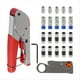 thumbnail image 1 of Kit de Herramientas para Crimpar Cables Coaxiales con 20 Conectores de Compresión Tipo F RG59 RG6., 1 of 5