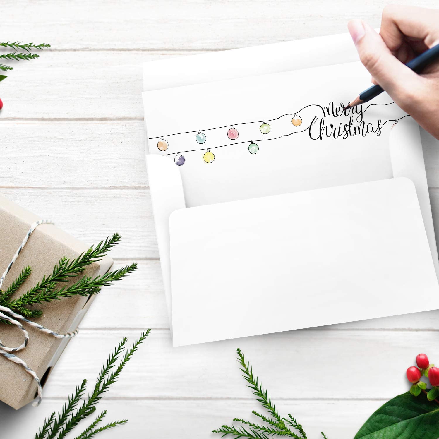 Blank White Greeting Cards with Envelopes Set - Great for Business, Wedding Invitations, Bridal and Baby Shower, Holiday and Birthday Cards | 80lb Cover (216gsm) | 5" x 7" (A7 Size) | Bulk Pack of 50