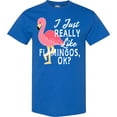 thumbnail image 3 of Inktastic I Just Really Like Flamingos Ok with Pink Flamingo T-Shirt, 3 of 5