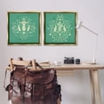 thumbnail image 3 of Stupell Industries Boho Symmetrical Rabbits Animals Painting Gold Floater Framed Canvas Art Print Wall Art, 25 x 25, Set of 2, 3 of 10