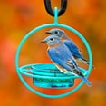 thumbnail image 4 of Mosaic Birds Hummble Bold Hanging Bird Feeder for Outdoors, Oriole, Finch Wild Bird Feeders - Aqua Blue, 4 of 7