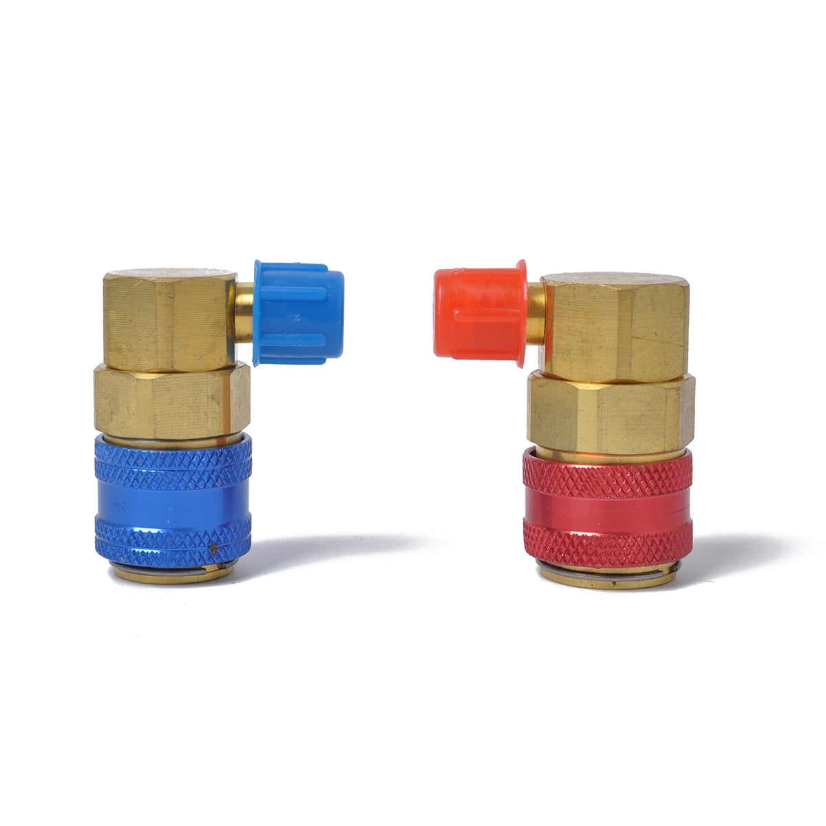2-Piece R134a Quick Connector Adapter Set For A/C Manifold Gauge – Low & High Side Couplers