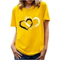thumbnail image 4 of Womens Work Shirts Short Sleeve Valentine's Day T-shirts, 4 of 5