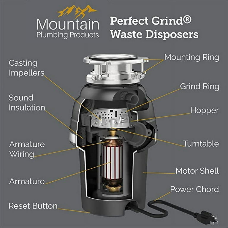 Mountain Plumbing Perfect Grind Waste Disposer 3/4 HP- MT666