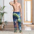 thumbnail image 2 of Mens Pajama Pants, Fantasy Treehouse Planet Scene Soft Sleep & Lounge Pants for Men, Cuteness Casual PJ Bottoms Pants with Pockets, 2 of 7