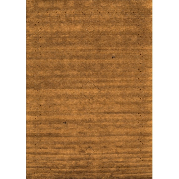 Ahgly Company Indoor Rectangle Abstract Orange Contemporary Area Rugs, 6' x 9'