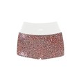 thumbnail image 4 of JFHHQ Shorts Mini à Paillettes Taille Haute à Fleurs à la Mode pour Femmes Soirée Pailletée et Fête TG Rouge, 4 of 4