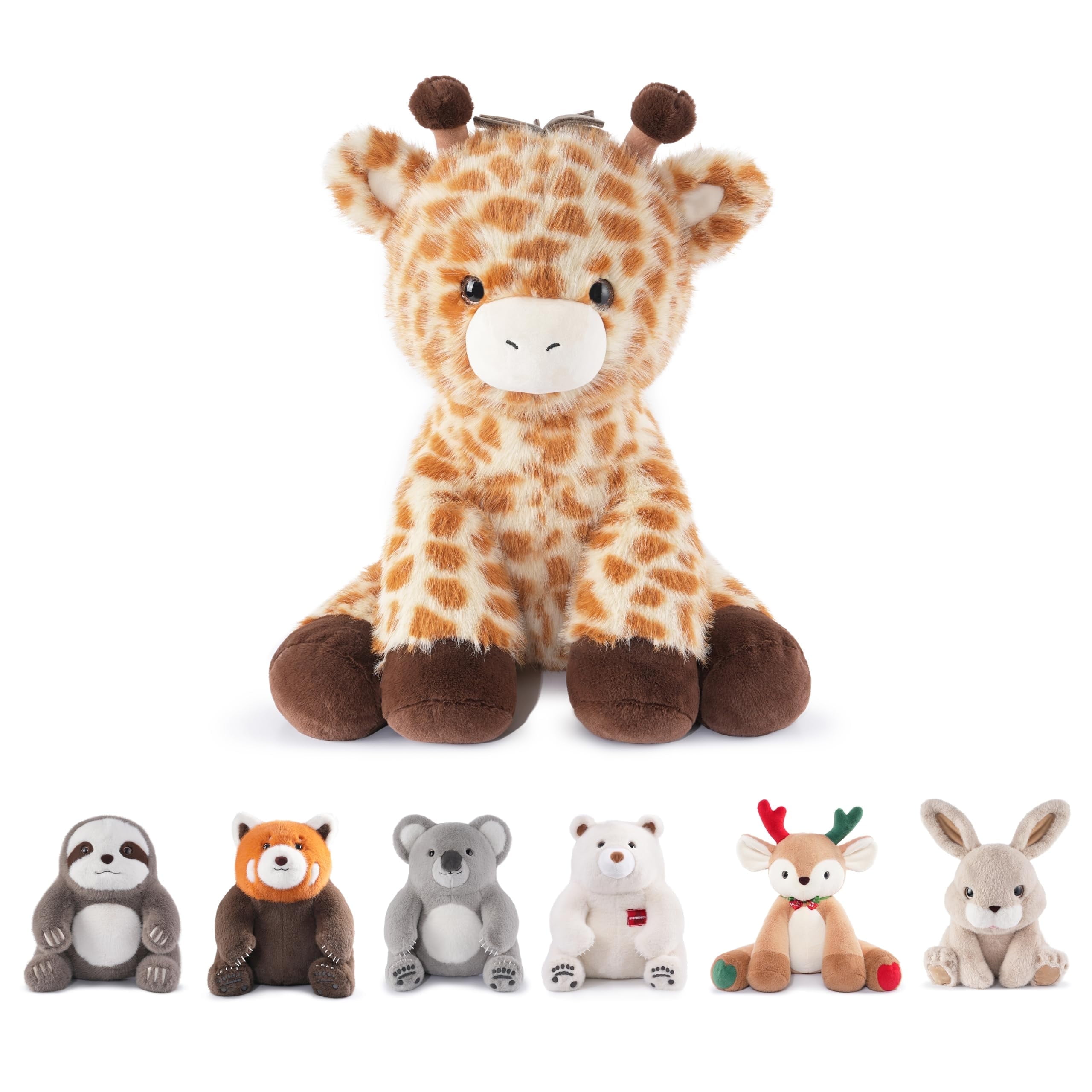 Niuniu Daddy Weighted Giraffe Stuffed Animal Giant 14" Giraffe Plush Toy Huggable Weighted Body Pillow Toy Gift for Kids & Adults Birthday Christmas