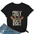 thumbnail image 2 of Guns N' Roses T Shirt Womens Vintage Rock Music Tshirt Retro Band Graphic Tees Letter Print Concert Short Sleeve Tops, 2 of 7