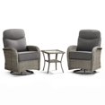 thumbnail image 2 of Unnifurnzi Outdoor Swivel Rocker Patio Chairs-6'' Thick Cushions Outdoor Rocking Chairs Set of 2 with Patio Side Table Patio Table and Chairs for Deck Porch Garden Balcony Poolside-Gray/Gray, 2 of 7