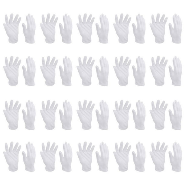 16 pares de guantes de algodón para joyería, guantes de algodón, guantes de algodón lavables, guantes elásticos