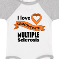 thumbnail image 4 of Inktastic I Love Someone with Multiple Sclerosis Orange Heart Ribbon Boys or Girls Baby Bodysuit, 4 of 5