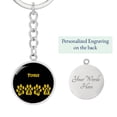 thumbnail image 2 of Tosa Mama Circle Keychain Stainless Steel or 18k Gold Dog Mom Pendant, 2 of 12