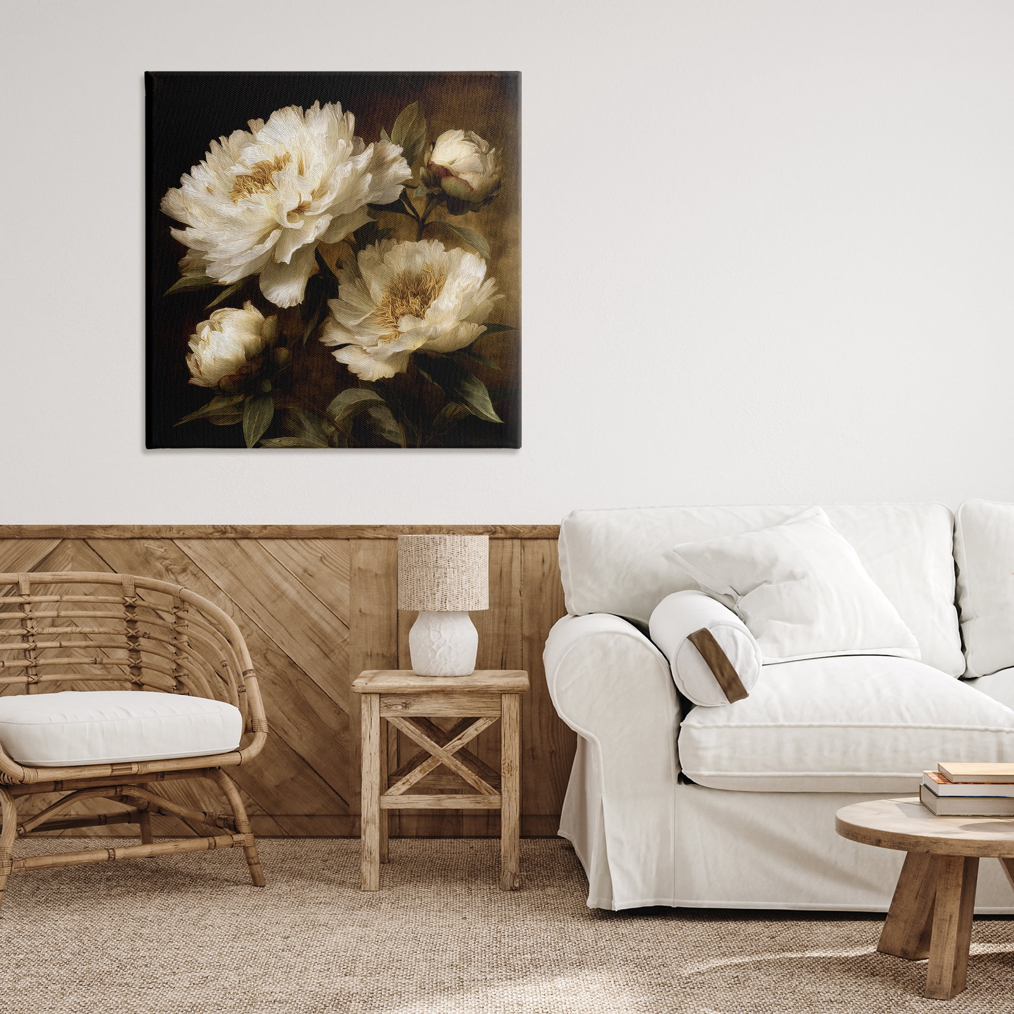 Stupell Industries Dreamy Vintage Peony Elegance Canvas Wall Art, design by Petal Prints Design