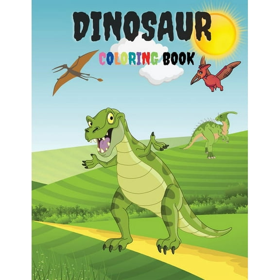 Dinosaur Coloring Book : Fun and Awesome Facts, Great Gift for Boys & Girls Ages 4-8 (Paperback)