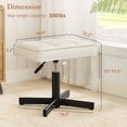thumbnail image 4 of Carolayne 15-19.5'' Adjustable Vanity Stool, 360° Swivel Upholstered Ottoman Stool for Makeup Room, Living Room, Beige, 4 of 9