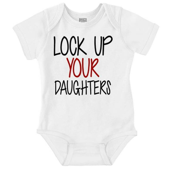 Lock Up Daughters Cute Handsome Son Bodysuit Jumper Boys Infant Baby Brisco Brands NB