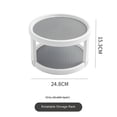 thumbnail image 2 of Organizador Lazy Susan de 2 niveles, plato giratorio de plástico para gabinete, estante de especias perezoso para cocina, despensa, refrigerador y baño, 2 of 5