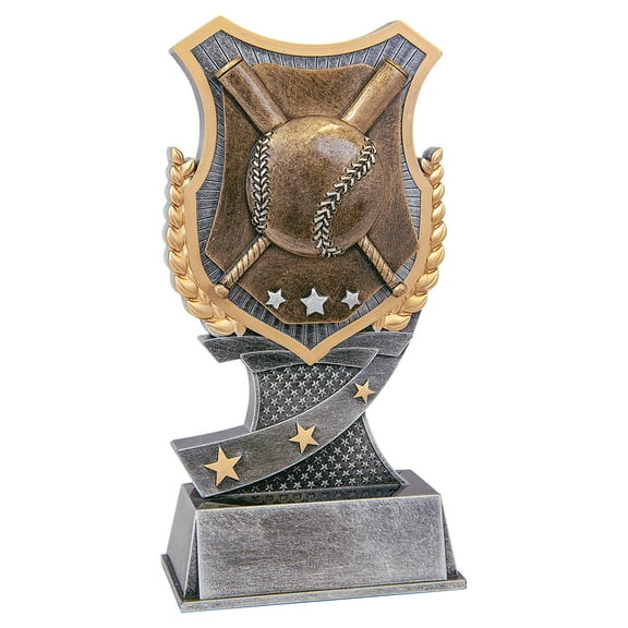 Shield Baseball Resin Trophy