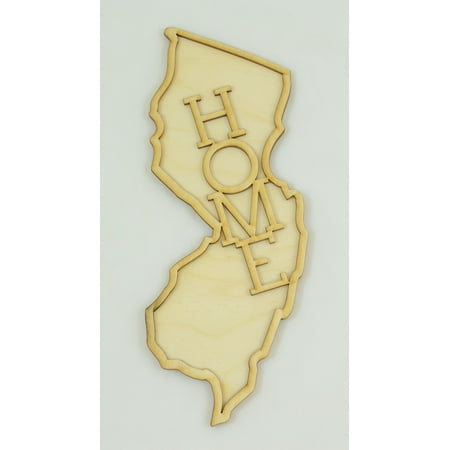 - 1 Pc, Large 1/4 Inch Thick New Jersey State Cutouts w/
