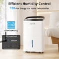 thumbnail image 4 of Kesnos 150 Pint Energy Star Dehumidifier with Pump for Home and Basements, up to 7000 Sq. Ft, DOE 50 PT, 4 of 7