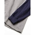 thumbnail image 3 of Hanes Men's and Big Men's Beefy Heavyweight Long Sleeve Three-Button Henley, Up To Size 3XL, 3 of 4