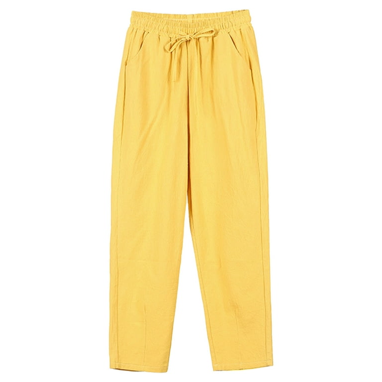 NECHOLOGY Womens CaprisWomen's Petite Kelsey Straight Leg Trouser in Super  Stretch Ponte Yellow Large