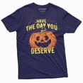 thumbnail image 5 of Funny Halloween Shirt Have The Day You Deserve Shirt Halloween Pumpkin Tee Scary Pumpkin Shirt (X-Large Grey), 5 of 7