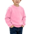 thumbnail image 2 of Bixock Toddler Boys Sweatshirts Long Sleeve Tops Fleece Crew Neck Pullover Top Solid Color Casual Tops Soft Warm Breathable Daily Wear Boys Clothings, 2 of 7