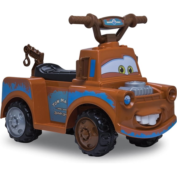 Kid Trax Toddler Disney Cars 3 Tow-Mater Electric Quad Ride-On, Kids 1.5-3 Years Old, 6 Volt Battery and Charger Included, Max Weight 44 lbs, Tow-Mater brown