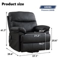 thumbnail image 6 of Canmov Power Lift Recliner Chair Electric Recliners for Elderly with Heat and Massage, PU Leather Sofa Chair for Living Room Bedroom, Black, 6 of 6