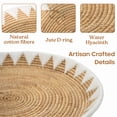 thumbnail image 3 of Set de 3 piezas de Wall Baskets Chi An Home, tejido con jacinto acuático, color blanco, 3 of 9