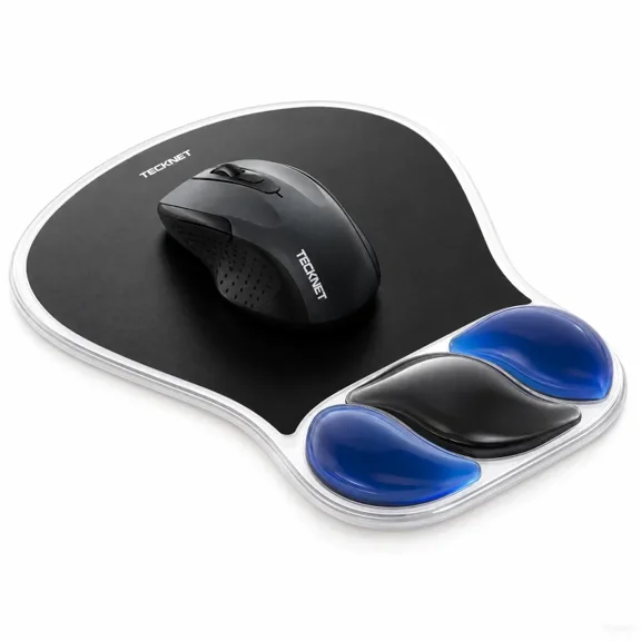 TECKNET BASICS Gel Mouse Pad with Wrist Rest, Ergonomic Mouse Pad for Pain Relief, Non-Slip Waterproof Base for Office Home