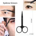 thumbnail image 3 of Eyebrow Scissors with Comb,  Facial Hair Small Grooming Scissors For Men Women - Eyebrow Trimmer Scissor for Eyebrows, Nose Hair, Mustache, Beard, Eyelash - 3PCS Black, 3 of 7