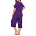 thumbnail image 4 of Langwyqu Plus Size Women Spring Summer 2 Piece Set Loungewear Sleepwear Female Casual Cotton Homewear Sport Suit, 4 of 5