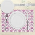 thumbnail image 3 of Ambesonne Owls Place Mats Set of 4, Sleeping Birds Moon Stars, Standard Size, Pink Lavender, 3 of 6