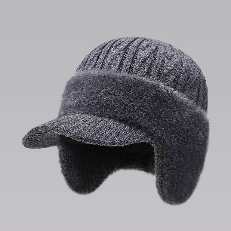 IDALL Winter Beanie with Brim and Ear Flaps, Outdoor Warm  display picture 2