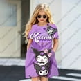 thumbnail image 1 of RWJDXD Robe d'Été MINISO Mode Dessin Animé Hello Kitty & Amis Imprimé Robes Femmes Filles Manches Courtes Robe Princesse Vêtements Filles, 1 of 1